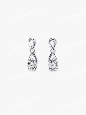 Pandora Infinite Sterling Silver Lab-grown Diamond Drop Earrings